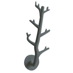 Tree Branch Wall Storage Hook Thickened PP High Load Bearing Wall Mounted Simulation Tree Branch Hanger for Jewelry Bags Gray