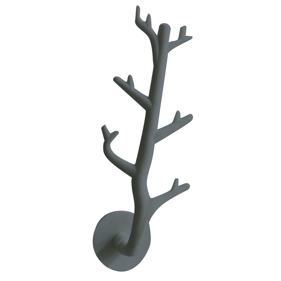 Tree Branch Wall Storage Hook Thickened PP High Load Bearing Wall Mounted Simulation Tree Branch Hanger for Jewelry Bags Gray