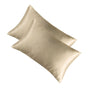 2pcs Pillow Case Fashionable Elegant Imitated Silk Fabric Skin Friendly Soft Comfortable Invisible Zippers Pillow Covers
