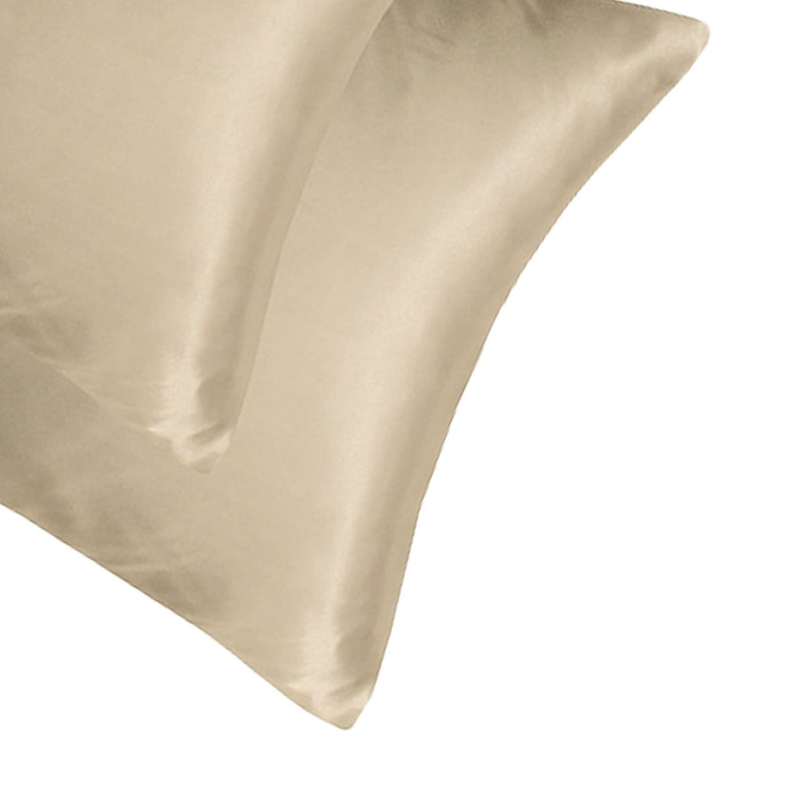 2pcs Pillow Case Fashionable Elegant Imitated Silk Fabric Skin Friendly Soft Comfortable Invisible Zippers Pillow Covers