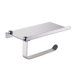 Toilet Paper Holder No Drilling Wall Mount Bathroom Paper Holder with Phone Shelf for Home Hotel 304 Stainless Steel Mirror Surface