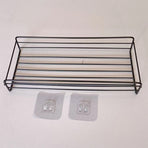 Bathroom Strorage Shelves Space Saving Punch Free Wall Mounted Multifunctional Iron Shower Shelf for Household