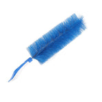 Fan Dusting Brush Household Long Handle Dusting Brush Bendable Multipurpose Fan Cleaning Brush Blue