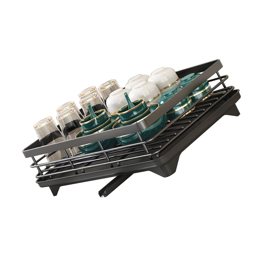 Kitchen Dish Rack Carbon Steel Kitchen Drying Rack Single Layer
