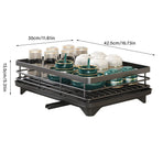 Kitchen Dish Rack Carbon Steel Kitchen Drying Rack Single Layer