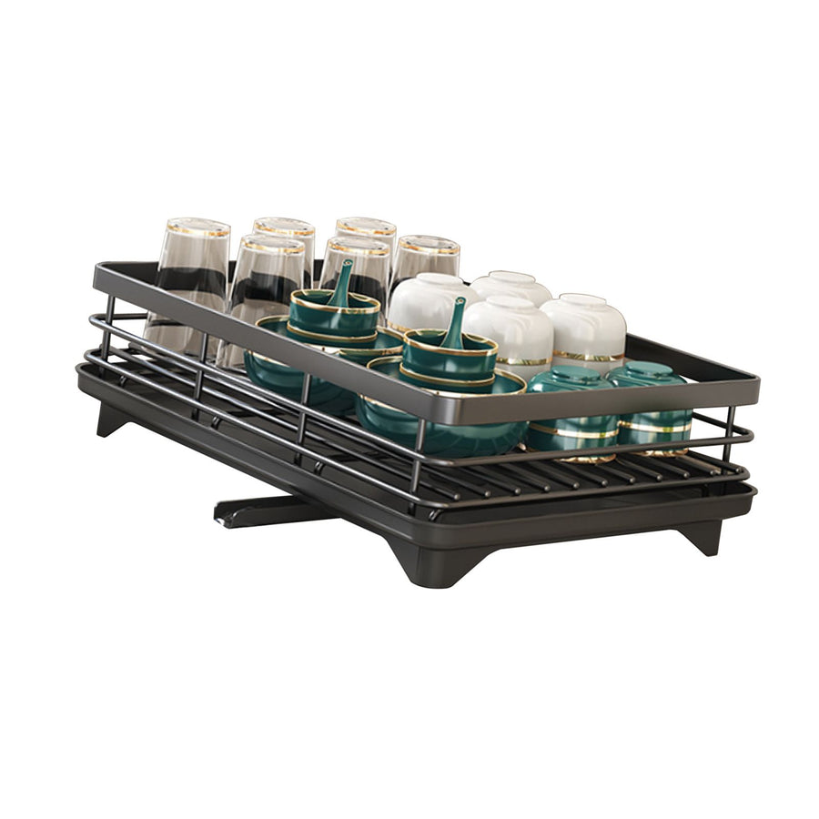 Kitchen Dish Rack Carbon Steel Kitchen Drying Rack Single Layer