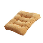 Corduroy Solid Chair Pad Square Floor Tatami Mat Cushion for Dining Chairs Kitchen Indoor Yellow 40x40cm