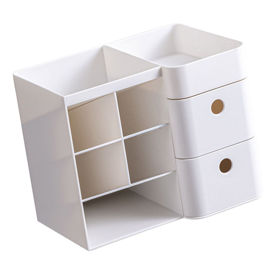 Desk Organizer Multipurpose Stylish Simple Style Drawer Design Desktop Storage Box with Slant Insert Pencil Holder for Students Children