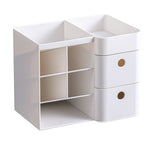 Desk Organizer Multipurpose Stylish Simple Style Drawer Design Desktop Storage Box with Slant Insert Pencil Holder for Students Children