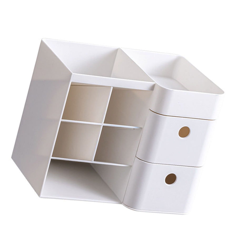 Desk Organizer Multipurpose Stylish Simple Style Drawer Design Desktop Storage Box with Slant Insert Pencil Holder for Students Children