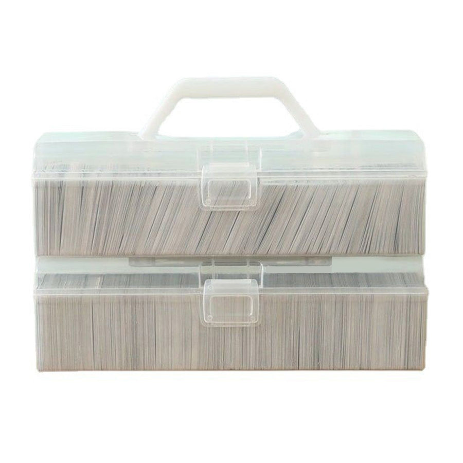 Game Card Organizer Plastic Handheld Flip Lid Large Capacity Transparent Trading Card Storage Box for Home Office