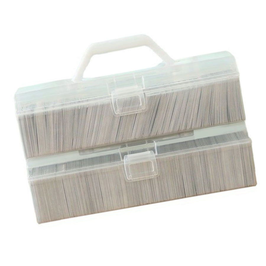 Game Card Organizer Plastic Handheld Flip Lid Large Capacity Transparent Trading Card Storage Box for Home Office