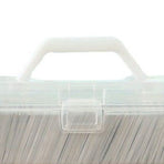 Game Card Organizer Plastic Handheld Flip Lid Large Capacity Transparent Trading Card Storage Box for Home Office