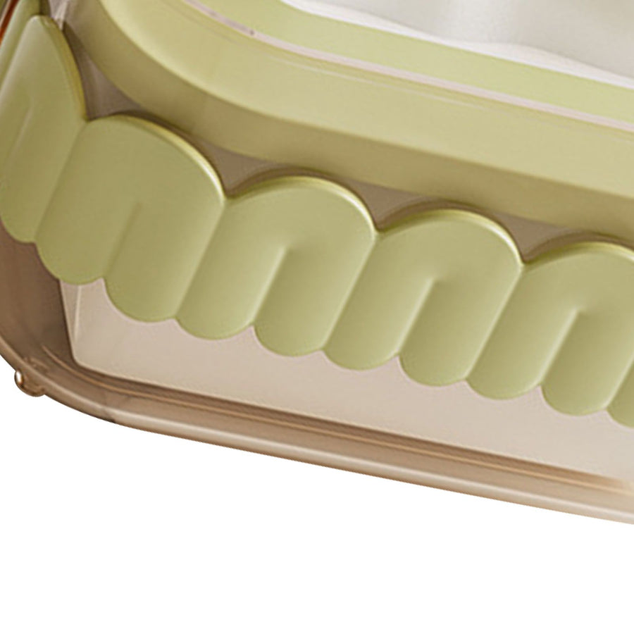 Tissue Dispenser Box Modern Cute Home Desktop Plastic Tissue Container for Living Room Dining Room Kitchen Green