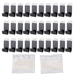 30 Set Vinyl Record Wall Mount Acrylic Punch Free Floating Record Wall Shelf for Book Magazines Black
