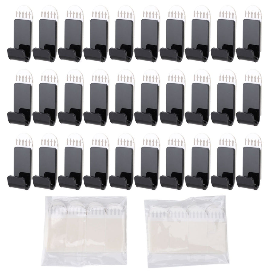 30 Set Vinyl Record Wall Mount Acrylic Punch Free Floating Record Wall Shelf for Book Magazines Black