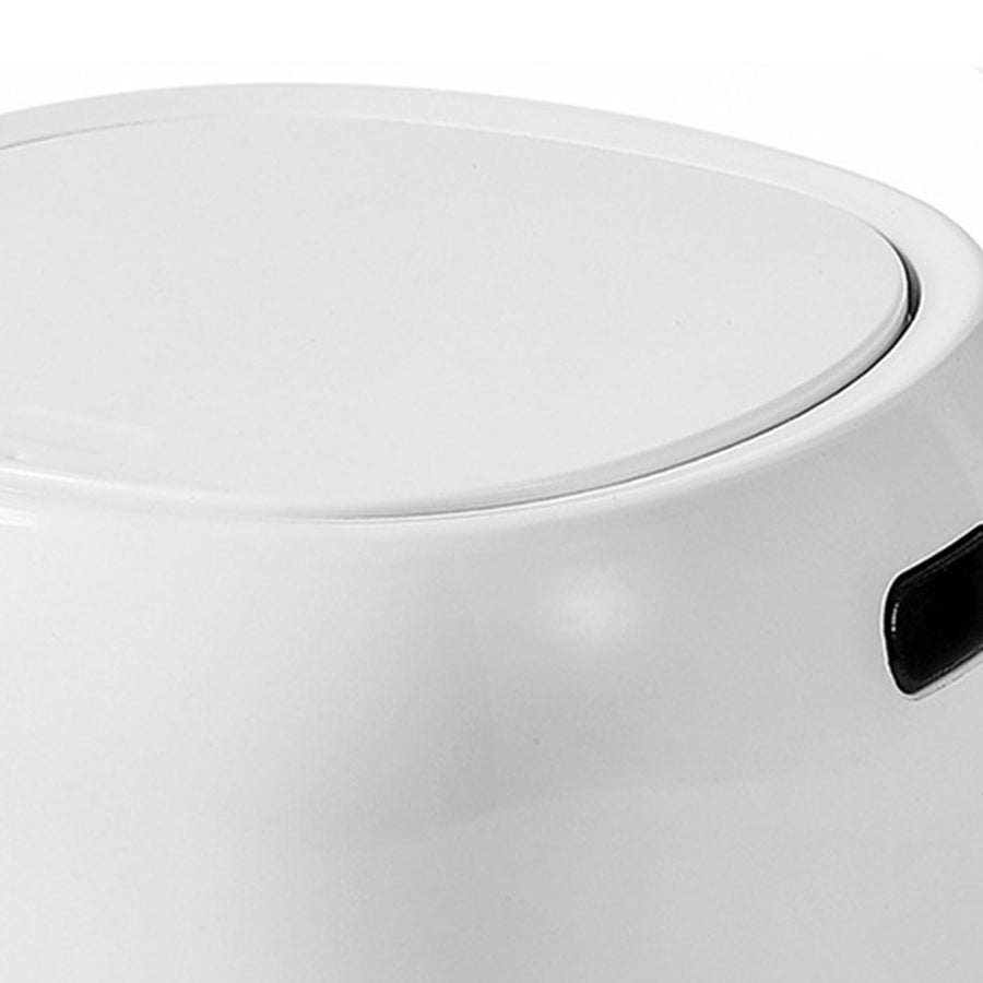Desktop Trash Can with Lid Rounded Edges Large Opening Prevent Slip Mini Trash Can for Office Bedroom Bedside