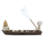 Skeleton Boat Incense Burner Holder Creative Incense Ash Catcher Tray Incense Stick Holder Desk Decorations