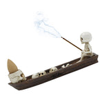 Skeleton Boat Incense Burner Holder Creative Incense Ash Catcher Tray Incense Stick Holder Desk Decorations