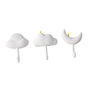 3pcs Cute Hooks Strong Load Bearing Adhesive Coat Wall Hooks for Kitchen Bathroom Living Room White