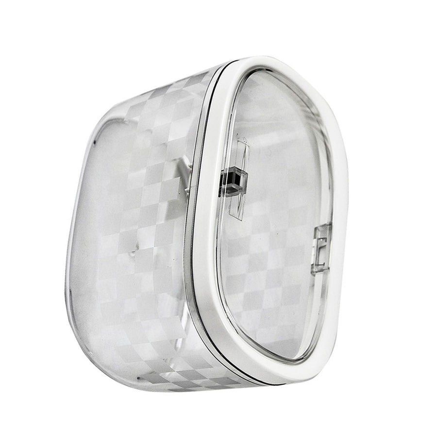 Desktop Trash Can Plastic Press Desktop Trash Can Car Bedroom Transparent Desktop Garbage Can Transparent White