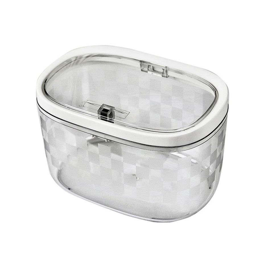 Desktop Trash Can Plastic Press Desktop Trash Can Car Bedroom Transparent Desktop Garbage Can Transparent White
