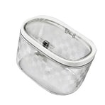 Desktop Trash Can Plastic Press Desktop Trash Can Car Bedroom Transparent Desktop Garbage Can Transparent White