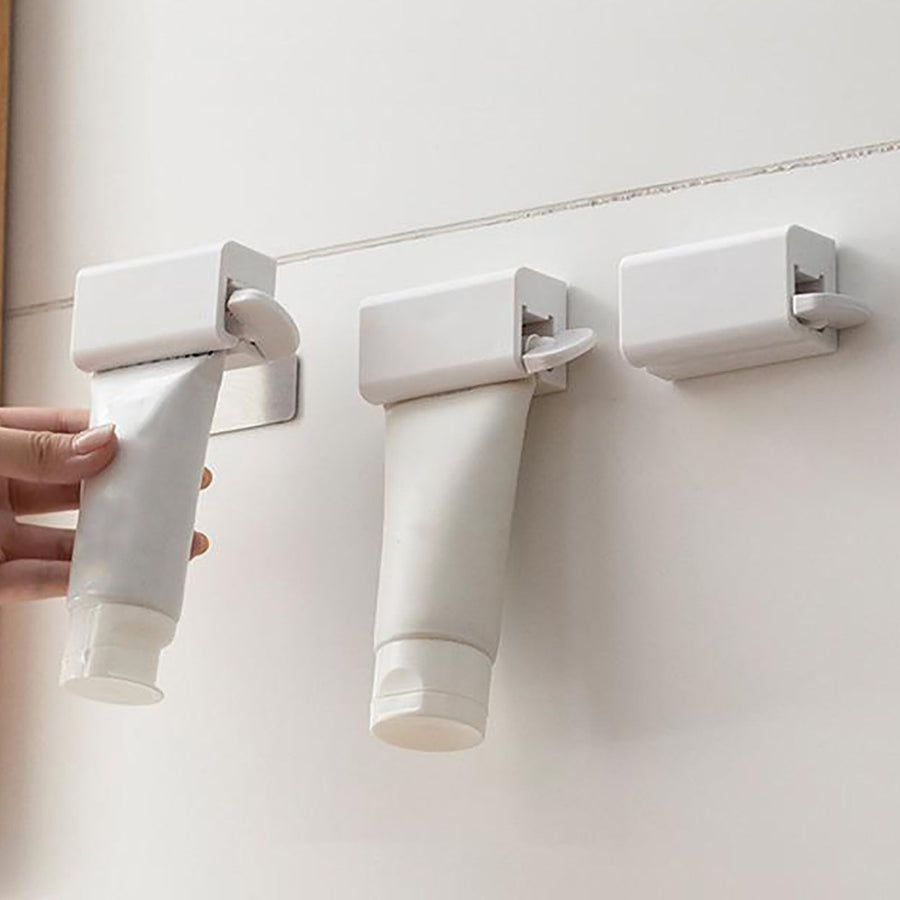 Toothpaste Squeezer Waterproof Magnetic Wall Mounted Manual Rolling Tube Toothpaste Dispenser for Bathroom