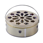 Coil Holder Tinplate Fireproof Anti Scald Coil Incense Stand with Grid Lid and Handle for Home Indoor Use