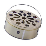 Coil Holder Tinplate Fireproof Anti Scald Coil Incense Stand with Grid Lid and Handle for Home Indoor Use