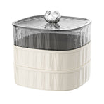 Multi Layer Dry Fruit Tray Stackable Plastic Snack Candy Storage Box Serving Tray Platter with Lid for Home