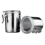 Stainless Steel Canister Airtight Kitchen Food Storage Keeping Home Coffee Milk Powder Tea Sealed Jar 10x12.5cm