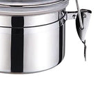 Airtight Canister Stainless Steel Kitchen Food Storage Container for Coffee Bean Tea Flour Cereal Sugar 850ml 7.5cm/3.0in