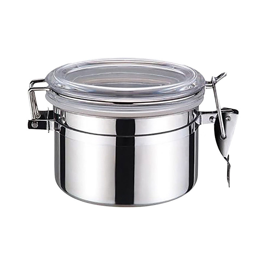 Airtight Canister Stainless Steel Kitchen Food Storage Container for Coffee Bean Tea Flour Cereal Sugar 850ml 7.5cm/3.0in