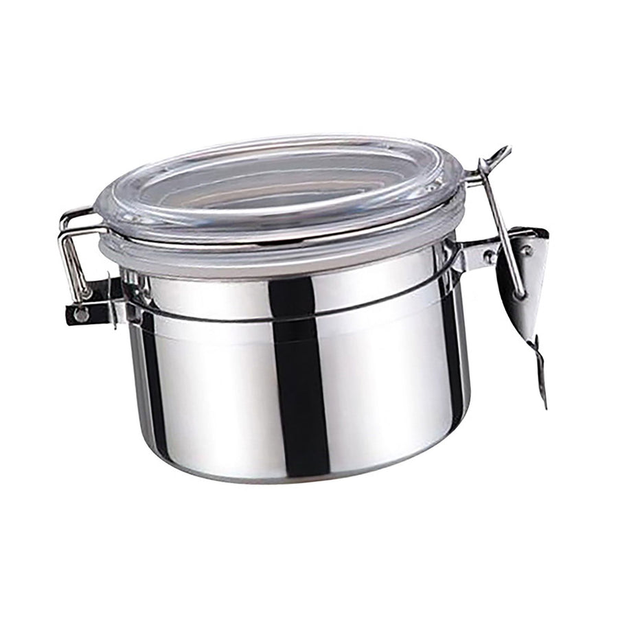 Airtight Canister Stainless Steel Kitchen Food Storage Container for Coffee Bean Tea Flour Cereal Sugar 850ml 7.5cm/3.0in