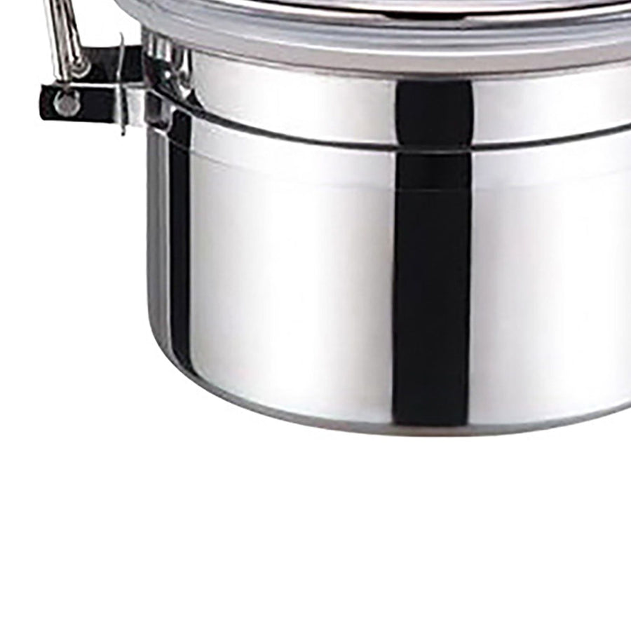 Airtight Canister Stainless Steel Kitchen Food Storage Container for Coffee Bean Tea Flour Cereal Sugar 850ml 7.5cm/3.0in