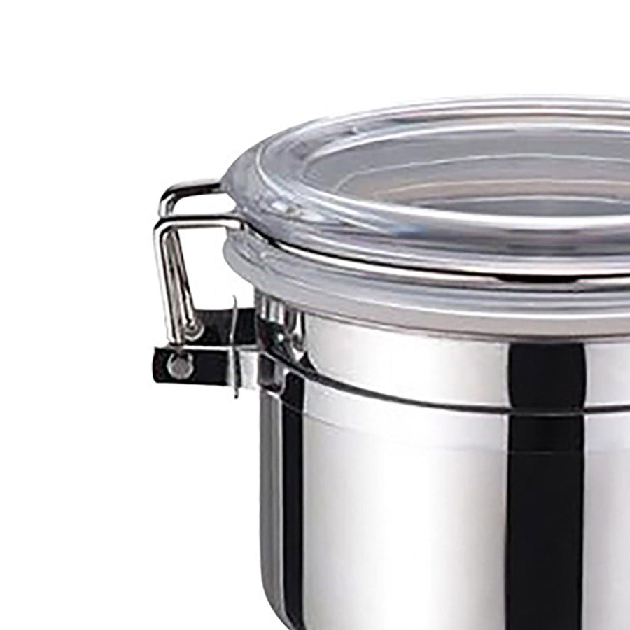 Airtight Canister Stainless Steel Kitchen Food Storage Container for Coffee Bean Tea Flour Cereal Sugar 850ml 7.5cm/3.0in