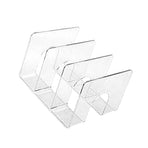 Desktop 3 Grid Bookend Transparent Vertical Book Organizer Divider Book Desktop Shelf for School Home Transparent