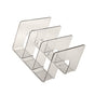 Desktop 3 Grid Bookend Transparent Vertical Book Organizer Divider Book Desktop Shelf for School Home Gray