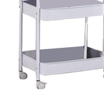 3 Tier Utility Rolling Cart with Caster Wheels Movable Multifunctional Storage Cart for Kitchen Bathroom White 3 Layers
