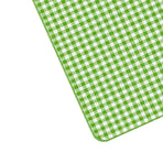 Outdoor Picnic Blanket Thick Non Woven Foldable Beach Mat for Spring Summer Camping Green Grid 100x150cm