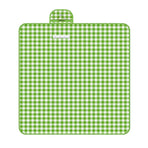 Outdoor Picnic Blanket Thick Non Woven Foldable Beach Mat for Spring Summer Camping Green Grid 100x150cm