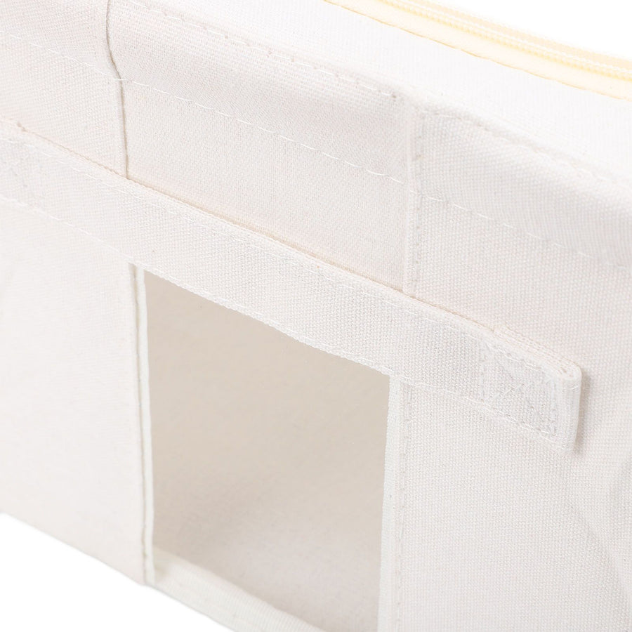 Fabric Storage Bins Multipurpose Large Capacity Foldable Thickened Cotton Linen Steel Frame Clothes Storage Bins Fabric Closet Boxes 24L 40x30x20cm / 15.7x11.8x7.9in