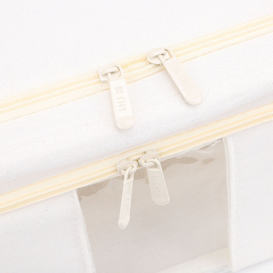 Fabric Storage Bins Multipurpose Large Capacity Foldable Thickened Cotton Linen Steel Frame Clothes Storage Bins Fabric Closet Boxes 24L 40x30x20cm / 15.7x11.8x7.9in