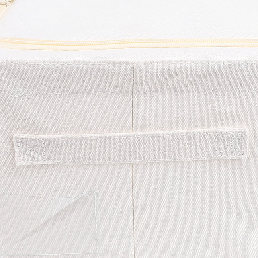 Fabric Storage Bins Multipurpose Large Capacity Foldable Thickened Cotton Linen Steel Frame Clothes Storage Bins Fabric Closet Boxes 24L 40x30x20cm / 15.7x11.8x7.9in