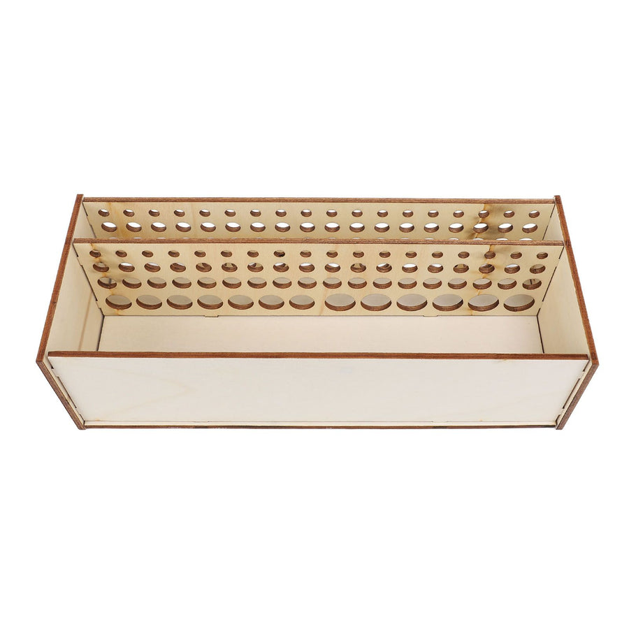 Wooden Paint Brush Holder Artist 67 Hole Detachable Paintbrush Rack Organizer for Pens Pencils Art Tools