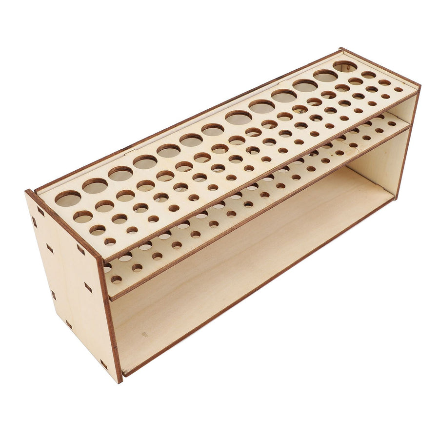 Wooden Paint Brush Holder Artist 67 Hole Detachable Paintbrush Rack Organizer for Pens Pencils Art Tools