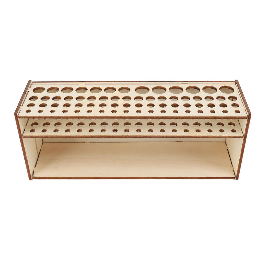 Wooden Paint Brush Holder Artist 67 Hole Detachable Paintbrush Rack Organizer for Pens Pencils Art Tools