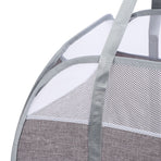 Foldable Laundry Hamper with Handles 90L Large Capacity Thickened Oxford Cloth Foldable Clothes Basket for Snacks Toys Sundries Grey