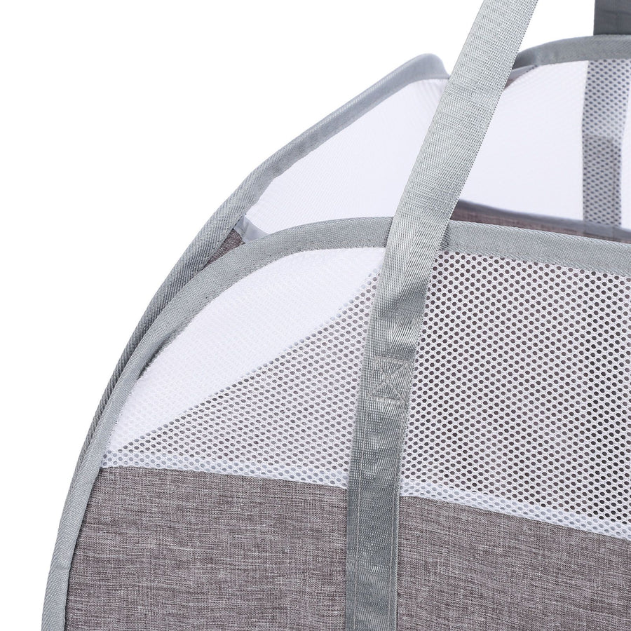 Foldable Laundry Hamper with Handles 90L Large Capacity Thickened Oxford Cloth Foldable Clothes Basket for Snacks Toys Sundries Grey